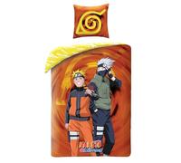 Lyo Parure de lit NARUTO Naruto et Kakashi Microfibre housse de couette 140x200cm + taie 63x63cm