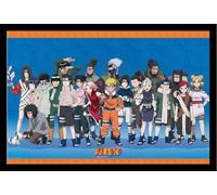 Naruto Shippuden - Poster - Oihanna + cadre amovible, Shinsuke® Maxi MDF noir, vitre acrylique