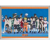 Naruto Shippuden - Poster - Oihanna + cadre interchangeable, Shinsuke® Maxi aluminium argent, disque acrylique