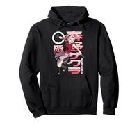 Naruto Shippuden Sakura Pink Kanji Collage Anime Sweat à Capuche