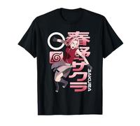 Naruto Shippuden Sakura Pink Kanji Collage Anime T-Shirt