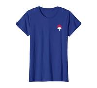 Naruto Shippuden Sasuke Uchiha Icon Front and Back Anime T-Shirt, Femme, Bleu Royal, 3XL
