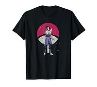Naruto Shippuden Sasuke Uchiha Leaves and Symbol Anime T-Shirt