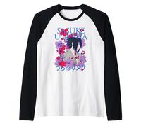 Naruto Shippuden Sasuke Uchiha Retro Colorful Flowers Anime Manche Raglan