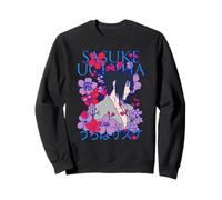 Naruto Shippuden Sasuke Uchiha Retro Colorful Flowers Anime Sweatshirt
