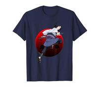 Naruto Shippuden Sasuke with Sharingan Anime T-Shirt, Homme, Bleu Marine, M