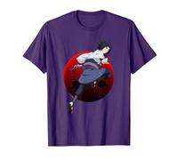 Naruto Shippuden Sasuke with Sharingan Anime T-Shirt, Homme, Violet, S