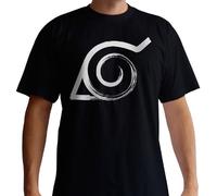Naruto Shippuden - T-Shirt Homme Noir Konoha Taille S