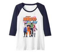 Naruto Shippuden Team 7 with Naruto Logo Anime Manche Raglan