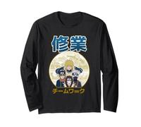 Naruto Shippuden Teamwork Group Portrait with Kanji Anime Manche Longue