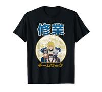 Naruto Shippuden Teamwork Group Portrait with Kanji Anime T-Shirt