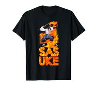 Naruto Shippuden Type de Flamme Empilée Sasuke Anime T-Shirt