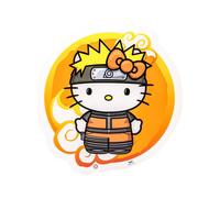 Naruto Shippuden X Hello Kitty - Lampe Murale Led Hello Kitty Naruto 30 Cm