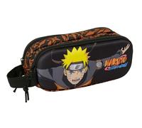 NARUTO - Trousse double 3D, trousse pour enfant, idéale pour les enfants d'âge scolaire, confortable et polyvalente, qualité et résistance, 21 x 6 x 8 cm