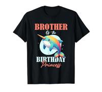 Narval Anniversaire Princesse Frère Mignon Océan Party Humour Art T-Shirt Graphique avec Valeur