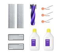NARWAL Accessoires d'origine Flow 2 : 2 chiffons, 1 brosse à rouleau anti-enchevêtrement, 3 brosses latérales, 2 nettoyants de sol de 930 ml, 2 filtres HEPA