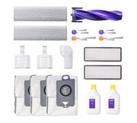 NARWAL Flow Pack Accessoires d'origine, Mop Cloth2, Side Brush4, Brosse Anti-Enchevêtrement1, Filtre HEPA2, Sac Poussière 3, Bac à Poussière1, Nettoyant Sol2, Filtre Station2