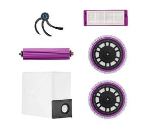 Narwal J15 Pro Ultra - Kit d'accessoires : Brosse latérale ×1, Patins de lavage ×2, Brosse principale ×1, Filtre HEPA ×1, Sacs à poussière ×1