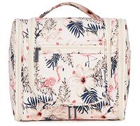 Narwey Trousse de Toilette Suspendue pour Femme (Flamingo Beige (Grand))