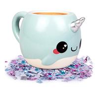 Narwhal, Licorne de la mer Mug à café - 510,3 gram Paillettes Galaxy - Nizzle le Narval