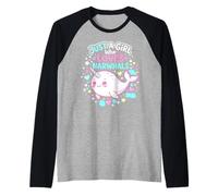 Narwhal Marine Mammal Lover, Just A Girl Who Loves Narwhals Manche Raglan