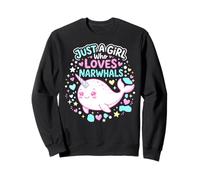 Narwhal Marine Mammal Lover, Just A Girl Who Loves Narwhals Sweatshirt