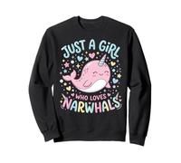 Narwhal Marine Mammal Lover, Just A Girl Who Loves Narwhals Sweatshirt