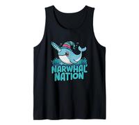 Narwhal Nation - Licorne océanique Mignonne avec Chapeau Débardeur