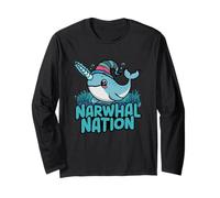 Narwhal Nation - Licorne océanique Mignonne avec Chapeau Manche Longue