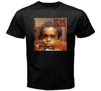 NAS Illmatic T-Shirt Graphic Tee Printed Top for Mens Black L