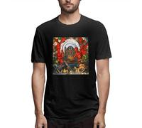 NAS King's Disease Texture Casual Men's Short Sleeve Solid Crew Neck T-Shirt Manches Courtes(3X-Large)