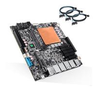 NAS Motherboard Mini ITX Ultra 5 155H, 10GbE+ Dual 5GbE+ 2.5GbE LAN, 12 SATA Ports, 2x M.2 NVMe Gen4, DDR5 16G RAM 256G SSD, TF, Type-C, PCIe 4.0 x8, HD+DP+TypeC+eDP 4 Display, NAS Server/Storage 3SFF