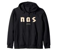 Nas Symboles Impression Arrière Musique Rap Design Avant Sweat à Capuche
