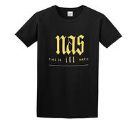 Nas Time is Illmatic Film T-Shirt Man's Fashion Cotton Black Clothes L