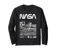 NASA Apollo Mission Astronaute Lune Worm Logo Manche Longue