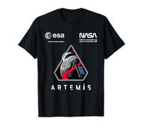 NASA Artemis II Mission Patch Worm et ESA Logo T-Shirt