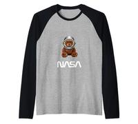 NASA Astronaute Ours en Peluche Mignon Casque Worm Logo Manche Raglan