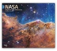 NASA Explore the Universe | Calendrier mural mensuel 2026 35,6 x 61 cm (suspendu) | Couverture estampillée | Sans plastique | BrownTrout | Inspiration cosmos spatiale