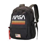 NASA Fight sac à dos scolaire à deux compartiments Noir
