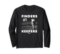 NASA Finders Keepers Man on The Moon Astronaut Funny USA Manche Longue