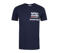 Nasa Flugzeug Aeronautics T-Shirt, Bleu (Bleu Marine), S Men's