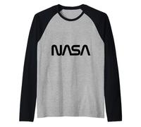 NASA - Logo rétro en Forme de ver Manche Raglan