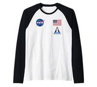 NASA Meatball Insignia - Drapeau américain Navette Spatiale Manche Raglan