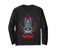 NASA Neon Space Shuttle Lineart Manche Longue