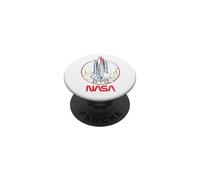 NASA Neon Space Shuttle Lineart PopSockets PopGrip Adhésif