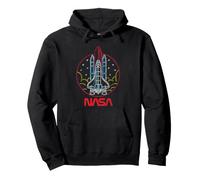 NASA Neon Space Shuttle Lineart Sweat à Capuche