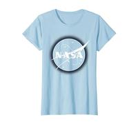 NASA Particle Logo T-Shirt, Femme, Bleu Céleste, 3XL