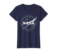 NASA Particle Logo T-Shirt, Femme, Bleu Marine, 3XL