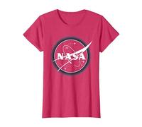 NASA Particle Logo T-Shirt, Femme, Rouge Chiné, 3XL