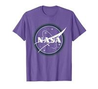 NASA Particle Logo T-Shirt, Homme, Violet Chiné, 3XL